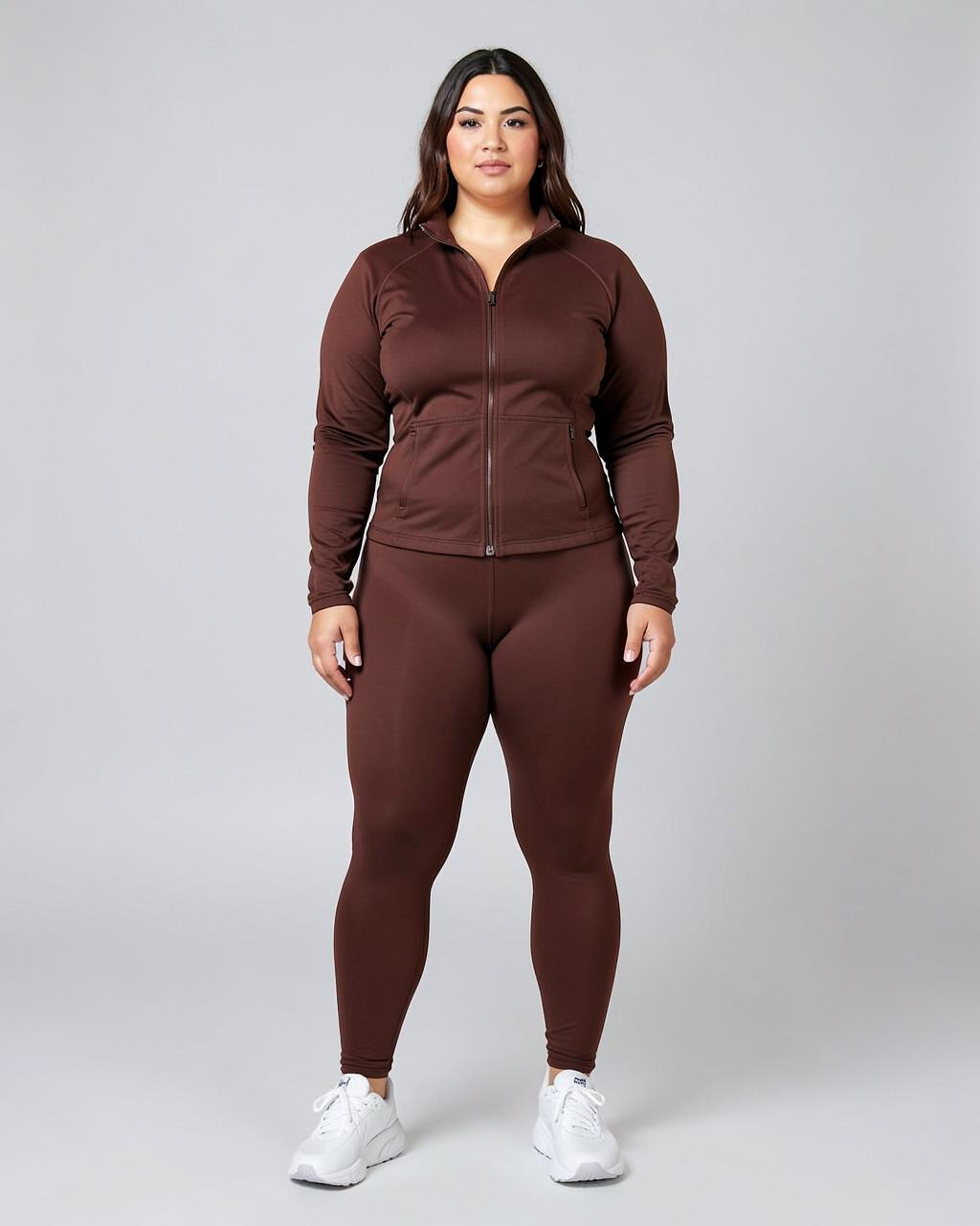 bruin legging, voorkant