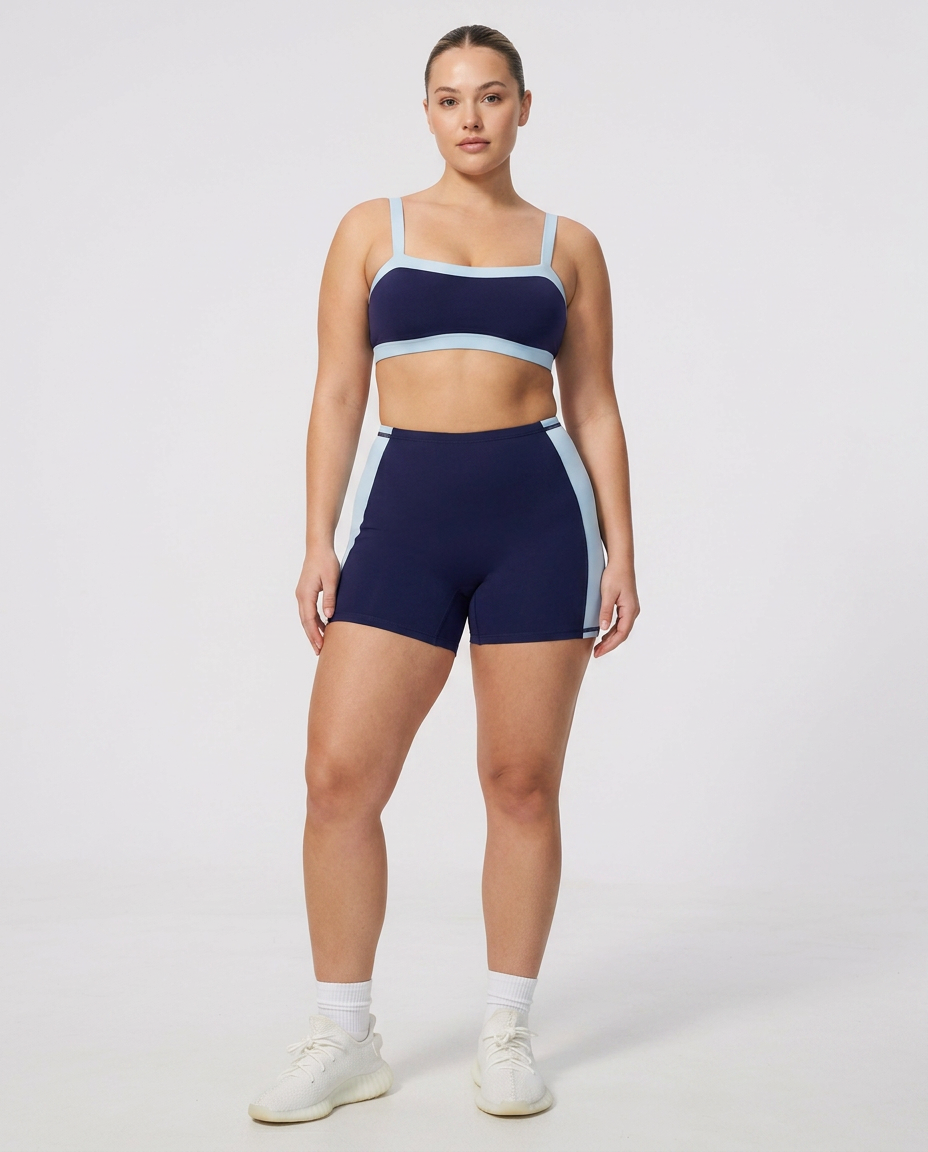 navy short, voorkant