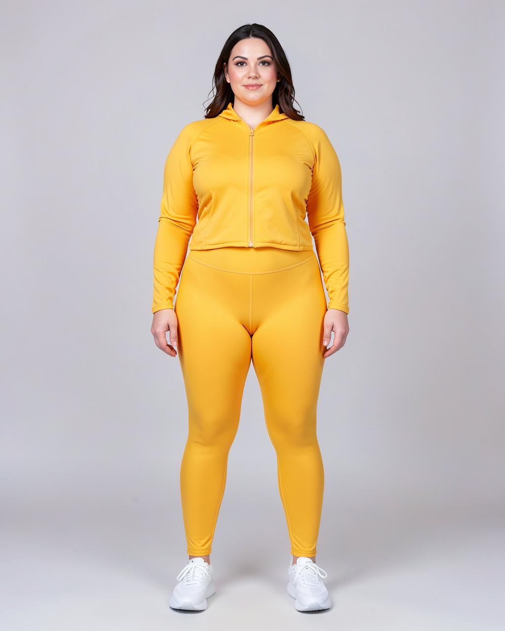 geel legging, voorkant