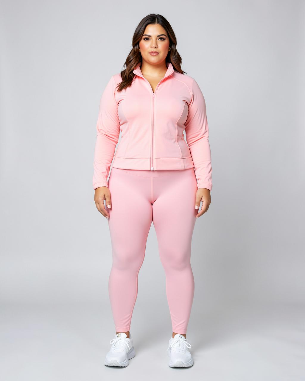 roze legging, voorkant