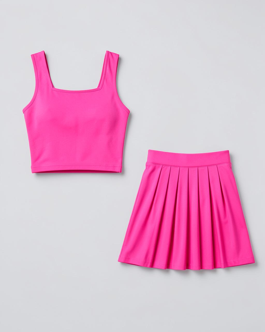 roze set, voorkant