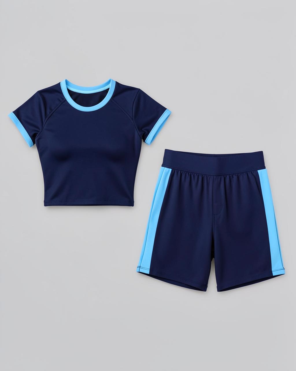 navy short, voorkant